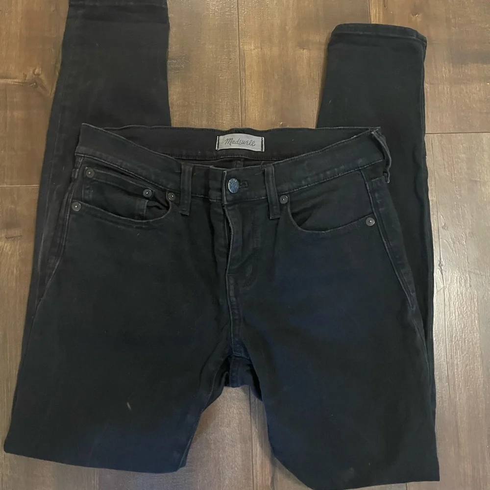 Madewell black skinny skinny jeans 26